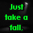 Pixelated text in green, cyan, and magenta colors on a black background with two gray spotlights.