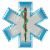 A 50x50 pixel animated buddy icon featuring a medical symbol with a snake and staff on the left, transitioning to green text reading "Original Icons .com" on a dark background on the right.
