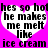 Two identical heart-shaped text on a bright pink background, each displaying black pixelated text reading "hes so hot he makes me melt like ice cream"