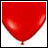 A red balloon with a white background, featuring text variations and animation changes