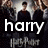 A pixelated image of a person in dark clothing with repeated text overlays including 'harry', 'potter', and 'IS A NERD' across multiple