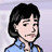 Pixelated character icon with short black hair, light skin tone, and blue collared shirt against a pale purple background.