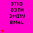 Pixelated text and red heart symbols on a bright pink background with gray corner element.