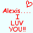 Red pixelated text and heart symbol on light blue background with two identical side-by-side layouts.