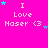 A bright pink background displays repeated text "I Love Naser <3" with varying star positions