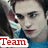 A four- shows a person in blue clothing with hand near face; red text reads "Team" and "Edward" , plus a heart symbol