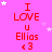 A static image with a bright pink background displays repeated text "I LOVE u Ellias «3" in red, surrounded by white and pink stars.