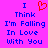 Pixelated text and heart symbol on bright pink background with blue lettering.