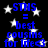 Blue text on black background with white stars, repeating 'STNS = best cousins for life<3' in four identical sections.
