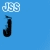 Blue background with black text 'J', 'JO', 'JOH', and 'JOHN' in sequence above a pixelated human face image.