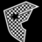 Pixelated grayscale icon with checkered pattern and star cutout on left side, transitioning to right side with 'Retro Dirt' text overlay.