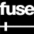 A black-and-white animated icon featuring repeated 'fuse' text and 'MTV' logos with pink 'FOR THE MUSIC FOR THE SHOWS' text, transitioning between static frames.