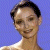Static pixelated image of a person with dark hair against blue background, next to green text reading 'Original Icons .com' in bright green.