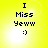 Yellow background with black text reading "I Miss Yeww :)" and a smiley face, displayed in four sections