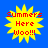 Four identical yellow starburst shapes with red text on a blue background, each displaying 'Summers Here Woo!!!' in pixelated font.