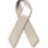 A static pixelated icon depicts a light brown ribbon with darker gray accents forming a looped shape against a white background.