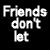 Pixelated white text on black background reads 'Friends don't let friends vote Repub -lican' with a gray rectangle in the bottom right corner.