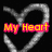 A four- pixel art composition with a heart outline, colorful text, and a scratched CD image