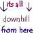 Animated sequence of text and arrow icons cycling through multiple states with color variations on a white background.