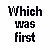 Pixelated image with text asking 'Which was first Chicken or egg?' alongside a chicken and an egg.