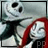 Static 48x48 pixel icon featuring a stylized character with white face, black eyes, and red hair against gray background; partial text visible at bottom right.
