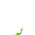 Green frog-shaped figure in multiple animated poses against white background with gray platform element.