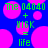 Blue background with pink circles and green text reading 'The 04040 + HIGK = life' in pixelated style.