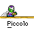 Animated contact sheet showing 10 frames of a pixel-art character icon with green skin, purple headband, and blue outfit performing motion effects on gray background.