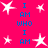 Bright pink background with scattered white star shapes and blue text reading "I AM WHO I AM" arranged in vertical