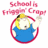 A 48x48 pixel animated buddy icon split into two frames showing a cartoon character and text on blue background, with red text above the character.