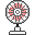 Pixelated fan icon with rotating blades in two sampled frames showing slight blade position differences on a gray background.