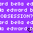 Purple background with white pixelated text repeating 'bella edward' and 'obsession? obsession?' in multiple , two black pixelated hearts at bottom right