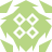 Green and white pixelated pattern with four central circular motifs surrounded by leaf-like shapes.