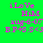 Green background with pink text reading iLoVe HiM aug-6-07 B.P+S.S<3, featuring a light blue rectangular overlay that shifts position across frames.