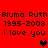 Red background with repeated black text and pixelated hearts, showing animation where one heart changes color.