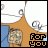 Pixelated cartoon character with brown hair and blue clothing under a brown tent-like structure, with text reading "for you" in black and orange letters.