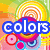Pixelated colorful icon with text overlays: 'colors' in blue, 'are' in pink, and 'cool!!!!' in green across four