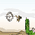 Pixelated scene shows a circular target, a small figure, and a green cactus-like plant against a light background with clouds and ground.