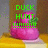 Pixelated pink duck with green text 'DUCK HURT !!!!!!!!!' overlaid on a brown and yellow background.