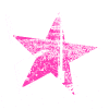 A pink star-shaped icon with a broken or cracked appearance, accompanied by text reading "the only broken-hearted loser" and "you'll ever need..." in gray font.