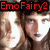 Pixelated image of a person with long brown hair and dark lips, displayed in four color variations with text overlays.