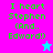 Four display identical text with a single star icon changing color between cyan and magenta on bright backgrounds