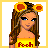 Pixel art contact sheet showing four frames of a Winnie the Pooh-themed animated buddy icon with character in yellow outfit and text "i love pooh!!".