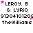 Pixelated text and pink stars repeat across a , with 'LERoy. B & LYRIQ' above numeric sequences and 'thewilliams' below on white background