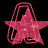 A 48x48 pixel animated buddy icon featuring a pink star and letter A in adjacent frames with glowing outlines on black background.