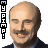 identical pixelated images showing a bald man with a mustache in a dark suit and light blue shirt, each with vertical text on the left side