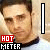 identical pixelated faces with a 'HOT METER' label and vertical bar that fills red from bottom to top across frames