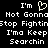 Pixelated text displays 'I'm Not Gonna Stop Fighting I'ma Keep Searchin' with a heart symbol replacing the 'o' in 'Gonna', split into two mirrored sections on black background.