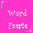 A static image with a bright pink background featuring repeated text and star motifs in white and light pink.