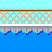 Pixelated animation of a character in a swimming pool with changing poses and expressions
